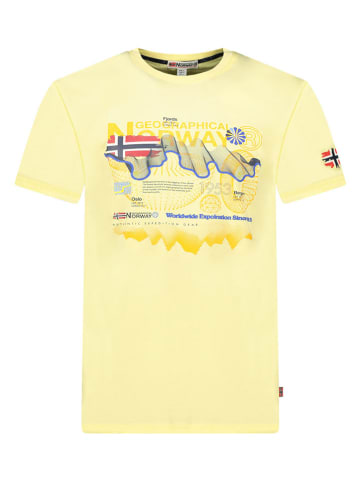 Geographical Norway Koszulka "Vibe" w kolorze żółtym