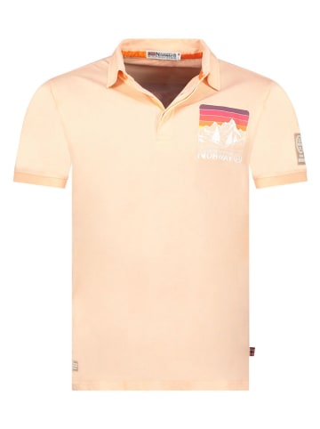 Geographical Norway Koszulka polo "Kumping" w kolorze brzoskwiniowym