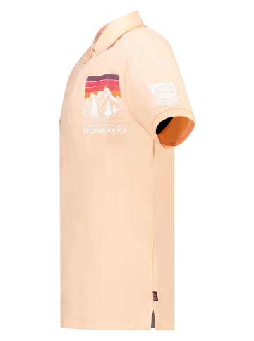 Geographical Norway Koszulka polo "Kumping" w kolorze brzoskwiniowym