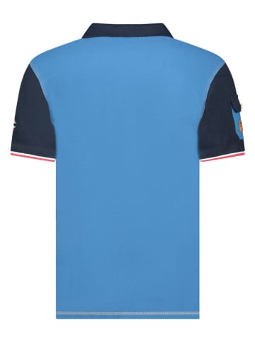 Geographical Norway Koszulka polo "Karadock" w kolorze niebieskim