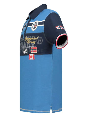 Geographical Norway Koszulka polo "Karadock" w kolorze niebieskim