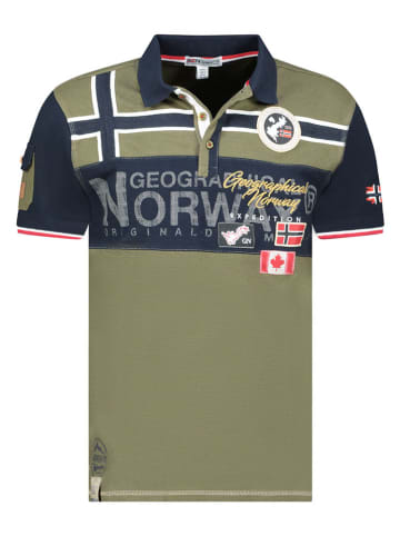 Geographical Norway Koszulka polo "Karadock" w kolorze khaki