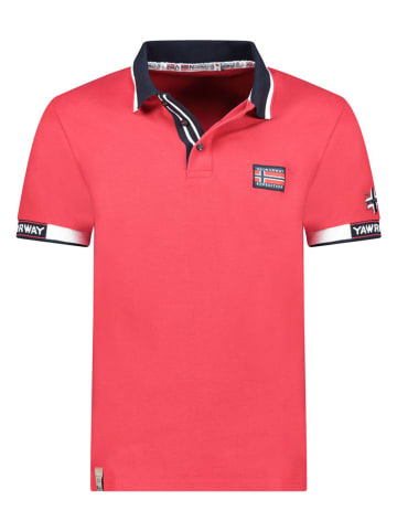 Geographical Norway Koszulka polo "Kauge" w kolorze czerwonym
