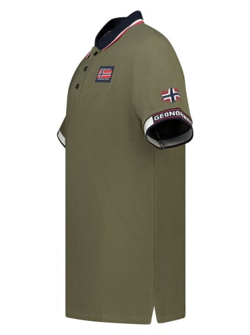 Geographical Norway Koszulka polo "Kauge" w kolorze khaki