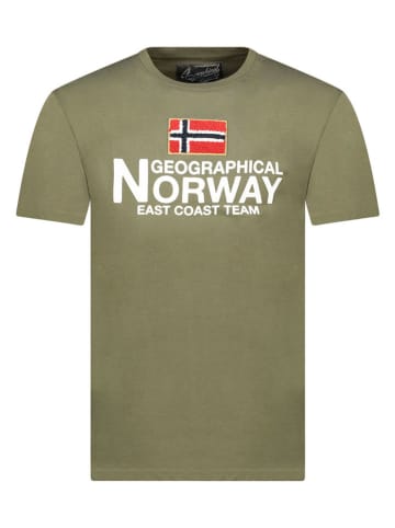 Geographical Norway Koszulka "Jacky" w kolorze khaki