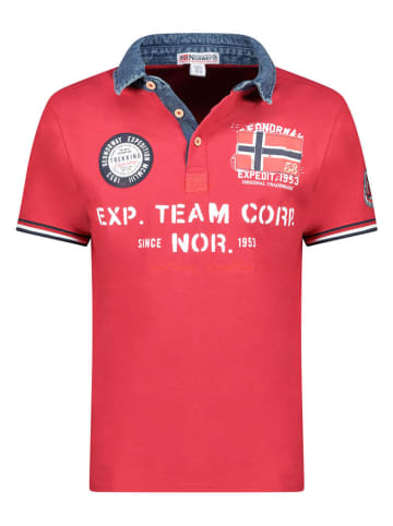 Geographical Norway Koszulka polo "Koptaine" w kolorze czerwonym