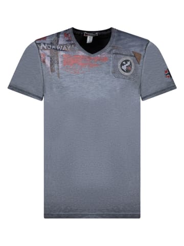 Geographical Norway Koszulka "Jamo" w kolorze granatowym