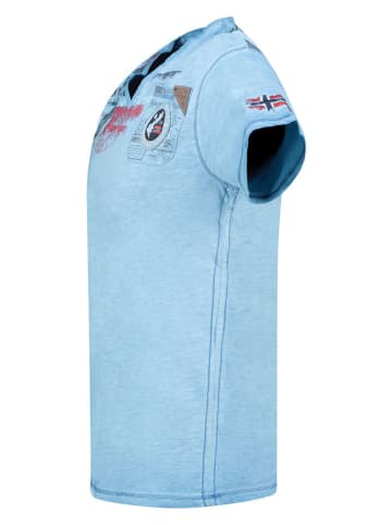Geographical Norway Koszulka "Jamo" w kolorze błękitnym