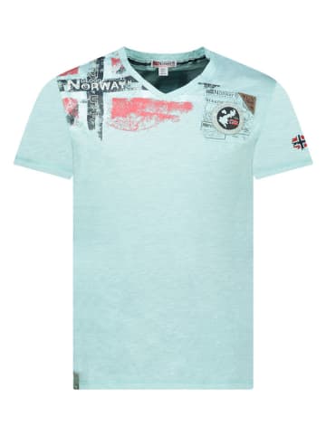 Geographical Norway Koszulka "Jamo" w kolorze miętowym