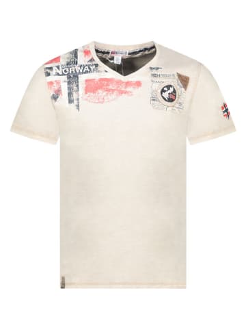Geographical Norway Koszulka "Jamo" w kolorze beżowym
