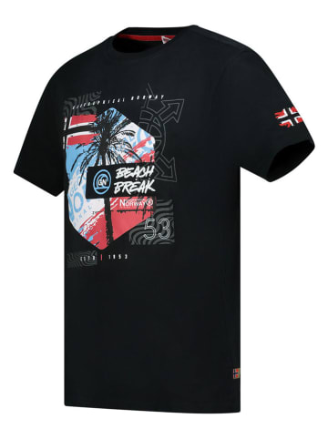 Geographical Norway Koszulka "J-Break" w kolorze czarnym