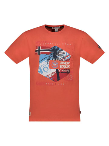 Geographical Norway Koszulka "J-Break" w kolorze ceglanym