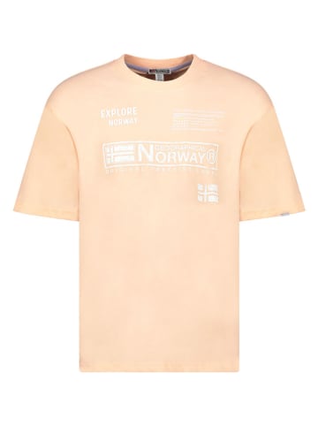 Geographical Norway Koszulka "Jartin" w kolorze brzoskwiniowym