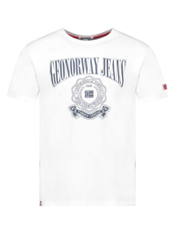 Geographical Norway Koszulka "Jacao" w kolorze białym