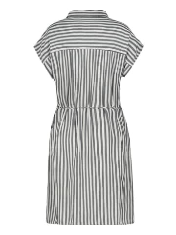 Fresh Made Hemdkleid in Weiß/ Anthrazit