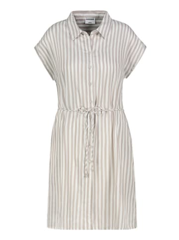 Fresh Made Hemdkleid in Beige/ Weiß