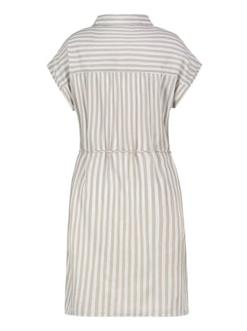 Fresh Made Hemdkleid in Beige/ Weiß
