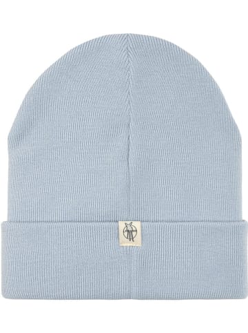 Lässig Woll-Beanie in Hellblau/ Bunt
