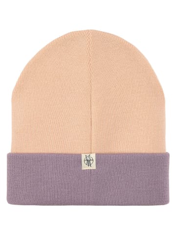 Lässig Wollen beanie "Little Gang Happy" paars/lichtroze