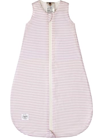 Lässig Babyschlafsack in Rosa/ Weiß - 0,5 TOG