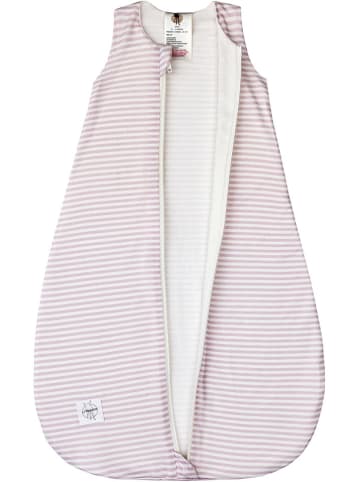 Lässig Babyschlafsack in Rosa/ Weiß - 0,5 TOG
