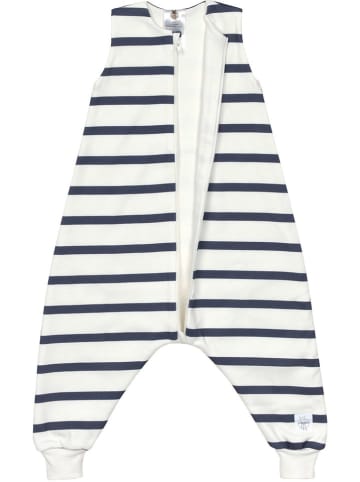 Lässig Schlafsack in Weiß/ Dunkelblau - 1,0 TOG