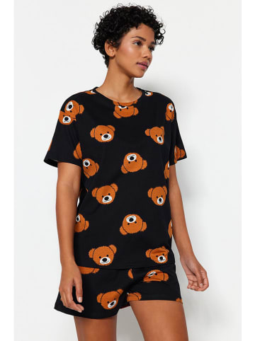 trendyol Pyjama zwart/lichtbruin