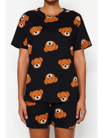 trendyol Pyjama zwart/lichtbruin