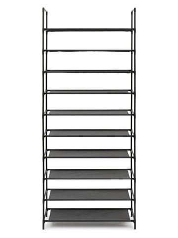 Lifa Living Regał w kolorze czarnym na buty - 28 x 73 x 178 cm