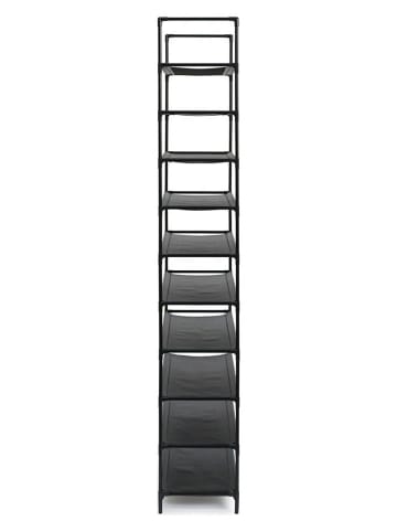 Lifa Living Regał w kolorze czarnym na buty - 28 x 73 x 178 cm