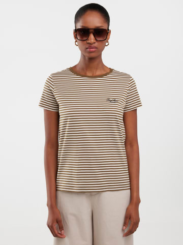 BIG STAR Shirt lichtbruin/wit