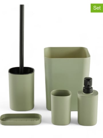 UTILITY 5tlg. Bad-Accessoires-Set in Grün
