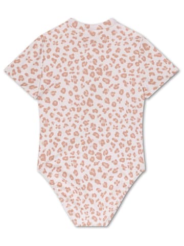 Swim Essentials Strój kąpielowy "Leopard" w kolorze biało-jasnoróżowym