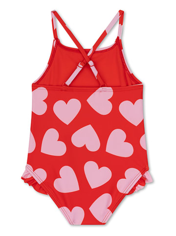 Swim Essentials Strój kąpielowy ":Hearts" w kolorze czerwono-jasnoróżowym