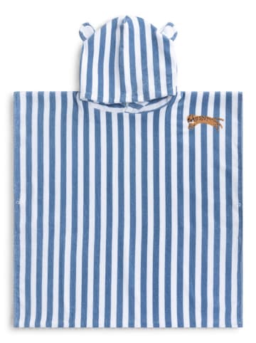 Swim Essentials Poncho ''Roamer Animal" in Blau/ Weiß - (L)65 x (B)65 cm