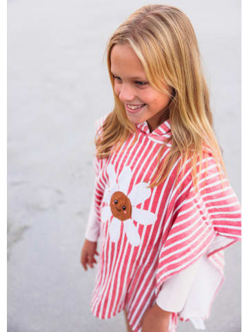 Swim Essentials Poncho ''Daisy Flowers" in Pink/ Weiß - (L)65 x (B)65 cm