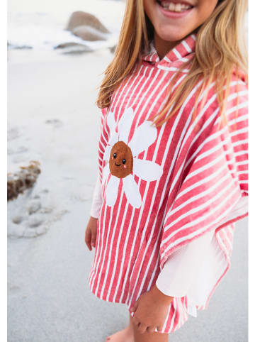 Swim Essentials Poncho ''Daisy Flowers" in Pink/ Weiß - (L)65 x (B)65 cm