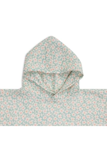 Swim Essentials Poncho ''Florish" in Hellblau/ Weiß - (L)55 x (B)50 cm
