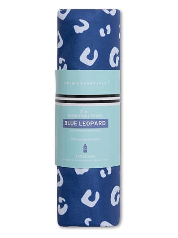 Swim Essentials Strandtuch ''Leopard" in Blau - (L)180 x (B)90 cm