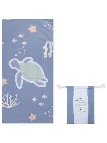 Swim Essentials Strandlaken "Coral Bliss" blauw - (L)135 x (B)65 cm