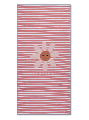 Swim Essentials Strandtuch ''Daisy Flowers" in Hellblau/ Pink - (L)135 x (B)65 cm