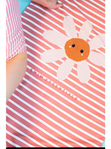 Swim Essentials Strandtuch ''Daisy Flowers" in Hellblau/ Pink - (L)135 x (B)65 cm