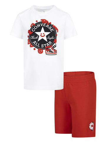 Converse 2tlg. Outfit in Weiß/ Rot