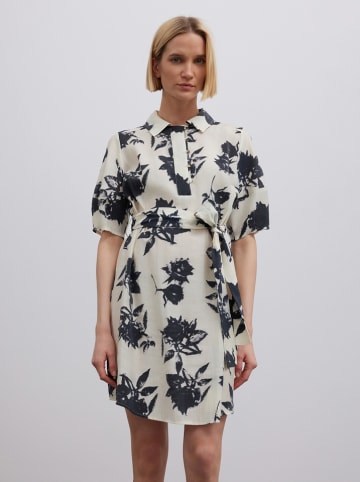 BGN Kleid in Creme/ Dunkelblau