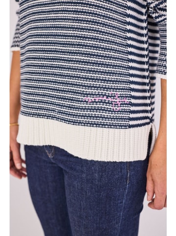 LIEBLINGSSTÜCK Pullover "Hollyn" in Dunkelblau/ Weiß