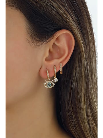 atelier MIU 3-delige set: creolen met edelstenen