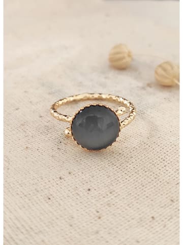 atelier MIU Vergulde ring met edelsteen