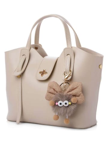 Lucky Bees Schultertasche "Celeste" in Beige - (B)25 x (H)21 x (T)11 cm