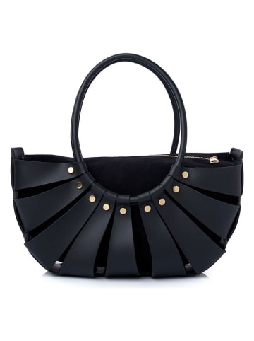 Lucky Bees Henkeltasche "Ingrid" in Schwarz - (B)35 x (H)18 x (T)15 cm