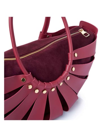 Lucky Bees Torebka "Ingrid" w kolorze bordowym - 35 x 18 x 15 cm
